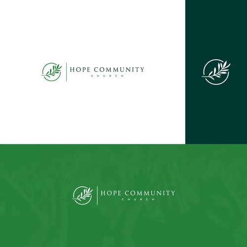 Olive branch design with the title 'Hope Community Church'