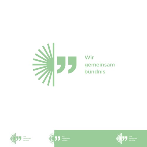 Peaceful design with the title 'Logo concept for human rights organization'