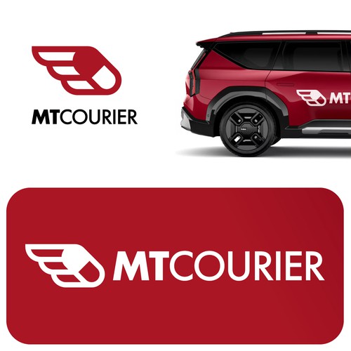 Pill logo with the title 'MT Courier gives you wings'
