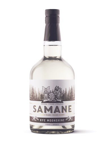 Winner label with the title 'Samane-label design'