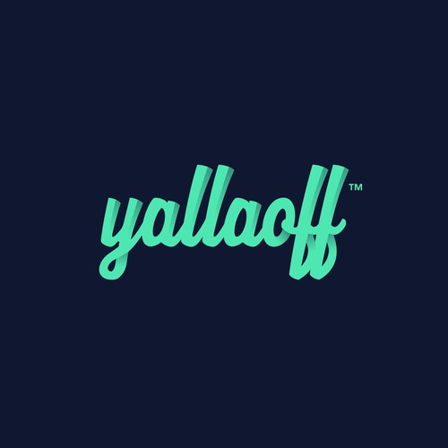 Typographic logo with the title 'yallaoff'