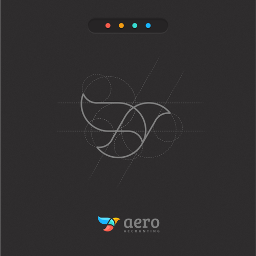 Colorful design with the title 'Strong logo for Aero Accounting '