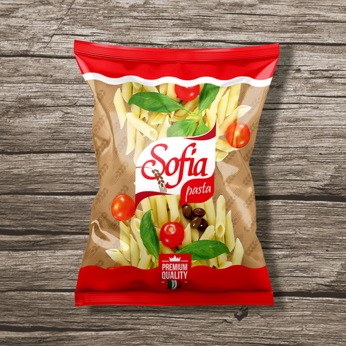 Pasta packaging with the title 'pasta Sofia'