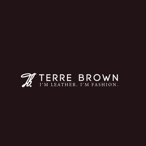 Leather logo with the title 'monogram logo TERRE BROWN'