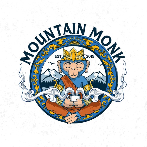 Monk logo with the title 'MOUNTAIN MONK '