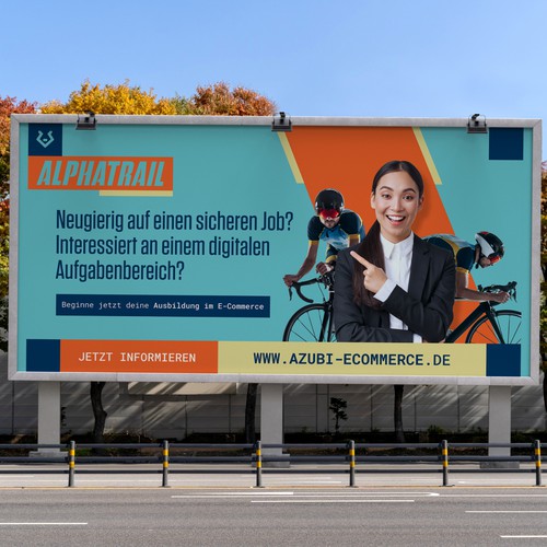 Promotional design with the title 'Advertising Banner for Trainee Job Promotion'