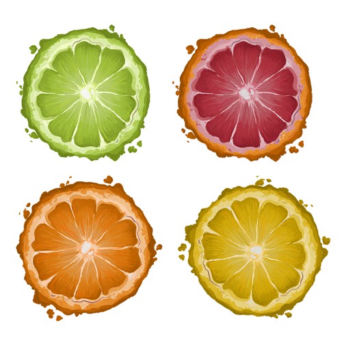 Citrus design with the title 'Citrus Fruit Icons'