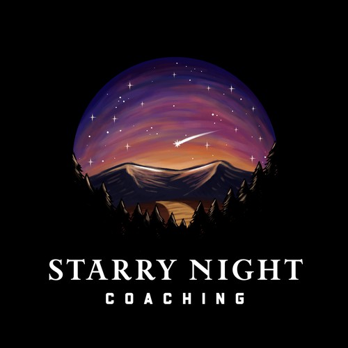 Mountain brand with the title 'Starry Night Coaching'