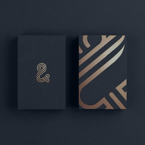Geometric logo with the title 'Simple, sophisticated logo design with an Ampersand "&"'