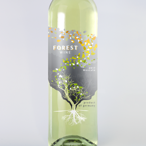 Transparent design with the title 'Forest Wine'