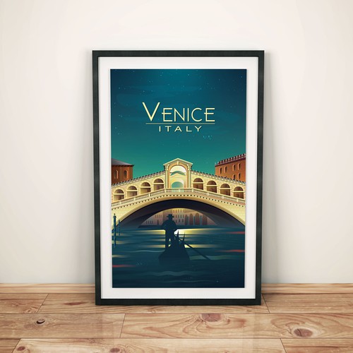 Creative artwork with the title 'Poster Venice'
