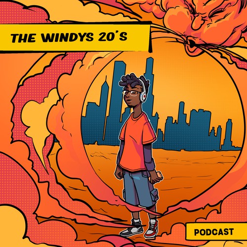 Comic artwork with the title 'the windys 20's '