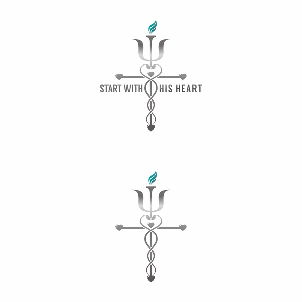 Healing logo with the title 'Logo design for Start with His heart'