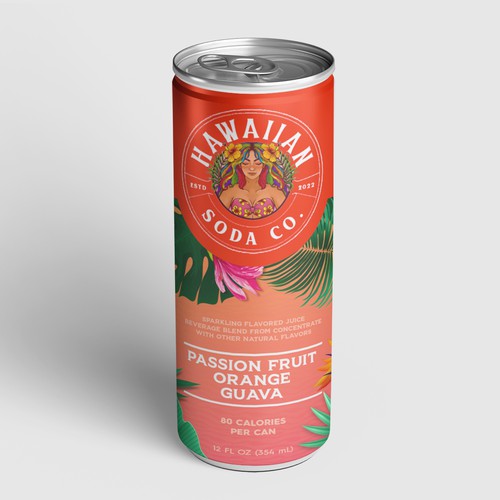 Can design with the title 'Hawaiian Soda'