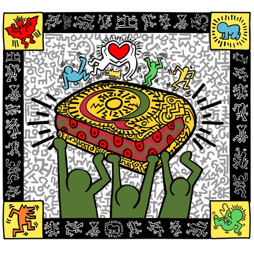 Food artwork with the title 'Keith Haring for Sandwich'