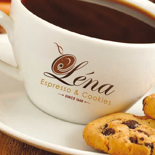 New York logo with the title 'Logo for Léna Espresso & Cookies'