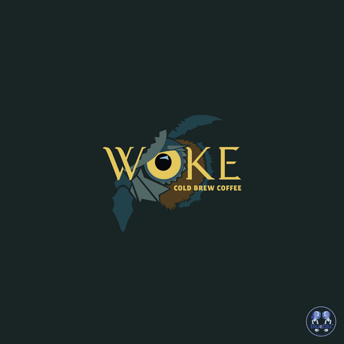 Bottle logo with the title 'Woke'