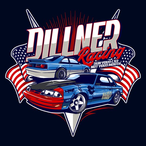 Mustang design with the title 'Dillner Mustang Racing'