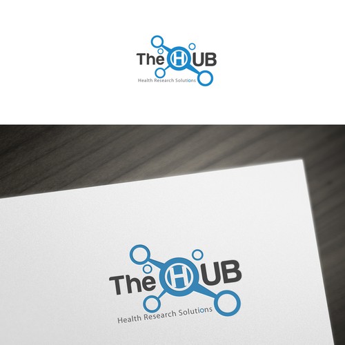 Hub design with the title 'Create the next logo for The HUB Health Research Solutions'