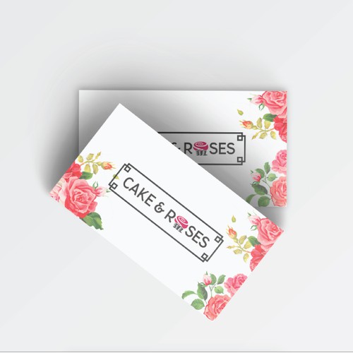 Rose design with the title 'Cake & Roses'