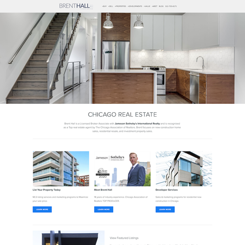 SEO design with the title 'Real Estate Broker Site Design'