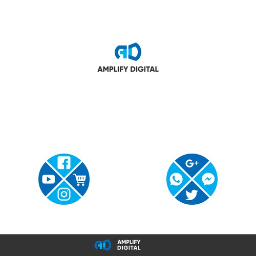 Digital marketing logo with the title 'Concept for Amplify Digital'