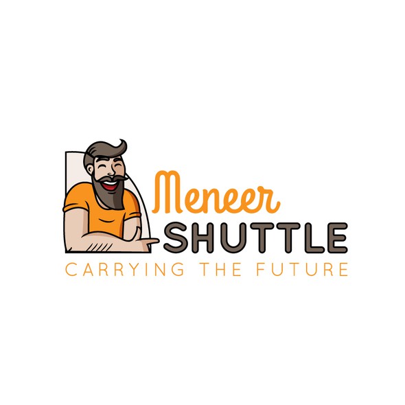 Shuttle service logo with the title 'Meneer Shuttle '