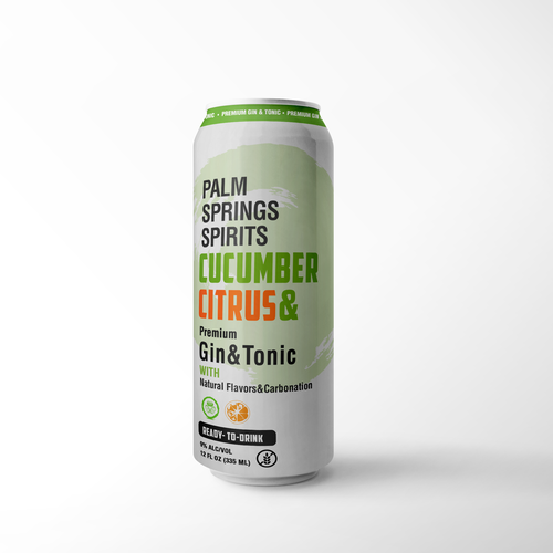 Gin label with the title 'gin&tonic'