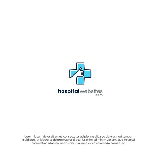 Hospital logo with the title 'Top for medical service logo'