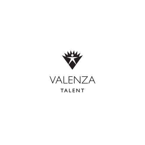 Figure logo with the title 'Concept for Valenza Talent, a recruiting firm for the fashion industry'