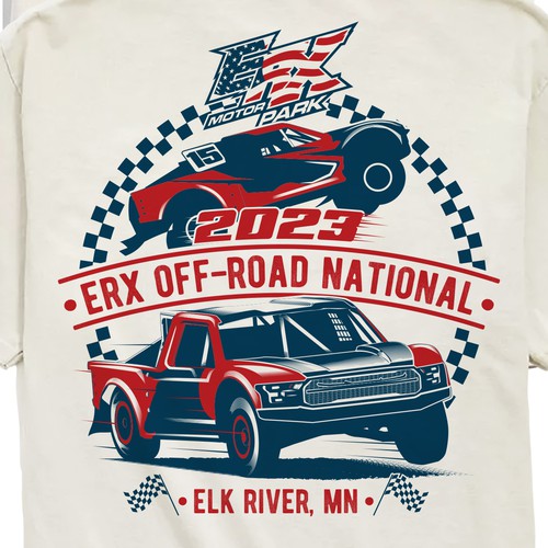Off-road design with the title 'ERX Off-Road Racing'