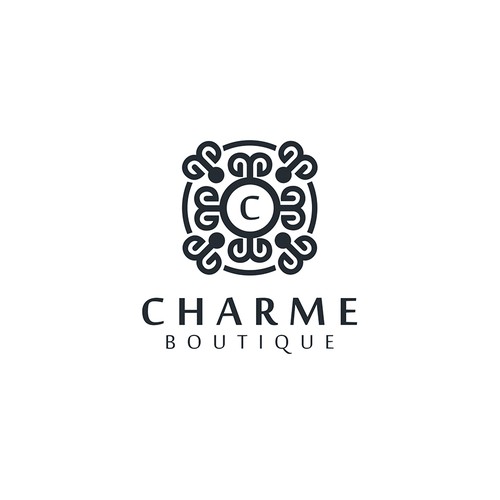 Pretty logo with the title 'Luxury Boutique Logo Design'
