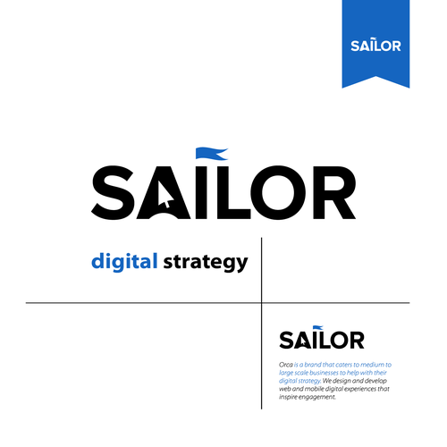 Sailing logo with the title 'SAILOR'