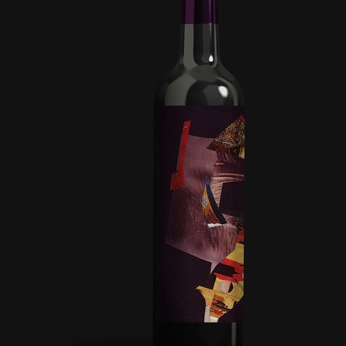 Abstract label with the title 'Cavallo Winery "Unearthed" Label'