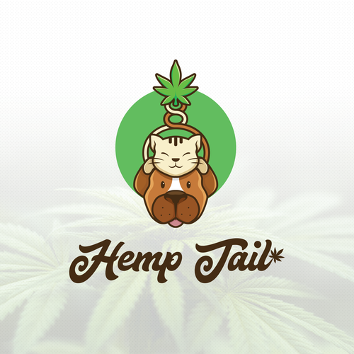 Marijuana brand with the title 'Open minded logo for a  CBD pet products company.'