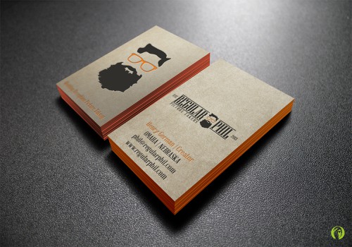 Vintage modern design with the title 'business card for Regular Phil Picture Takers'