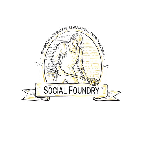 Worker logo with the title 'Social Foundry'