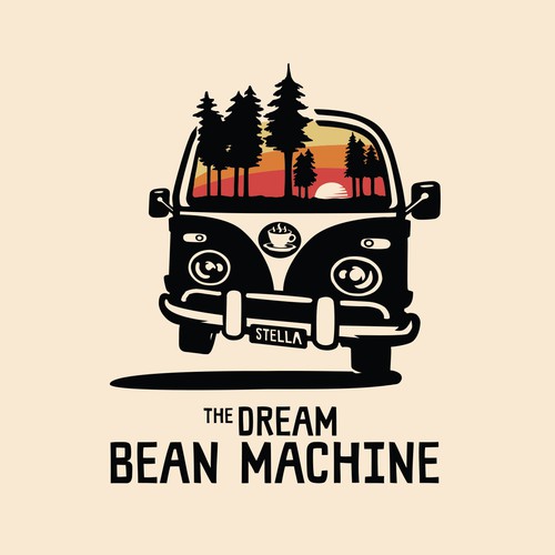 Nature logo with the title 'The Dream Bean Machine logo and t-shirt'