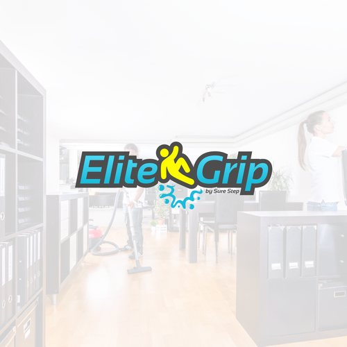 Cleaning company logo with the title 'Elite Grip Logo Designs'