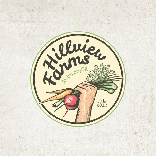 Vegetable logo with the title 'Logo for Small Organic Farm! '