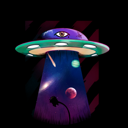 Space t-shirt with the title 'STARINTHESKY Design t-shirt'