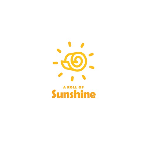 Sunlight logo with the title 'Bold logo concept for toilet paper wrapping company'