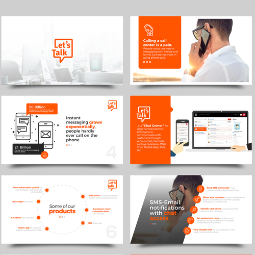 Webinar design with the title 'Powerful presentation for an instant messaging company'