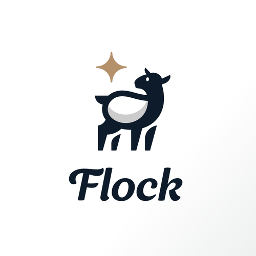 Star logo with the title 'Flock app logo'