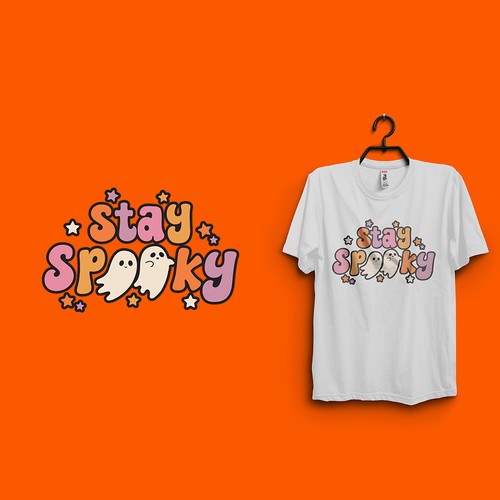 Halloween t-shirt with the title 'stay spooky Halloween t-shirt design  '