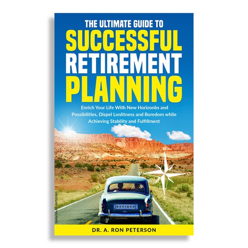 Retirement design with the title 'Book Cover for Retirement Planning'