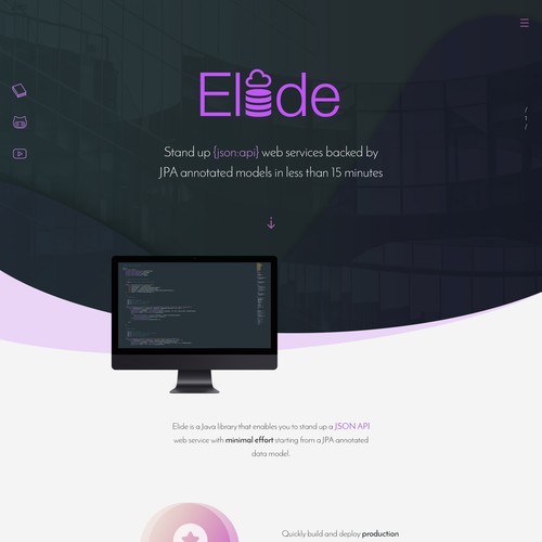 Development website with the title 'Elide'