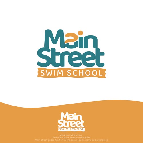 Swimming logo with the title 'swim school logo'