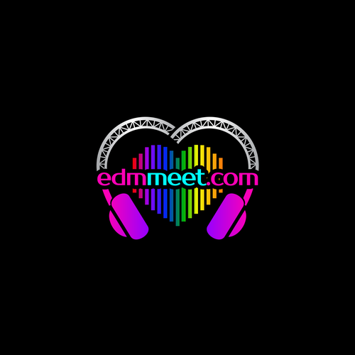 Best brand with the title 'edm music vibrant logo '