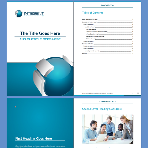 Word design with the title 'Statement of Work / Proposal Template '